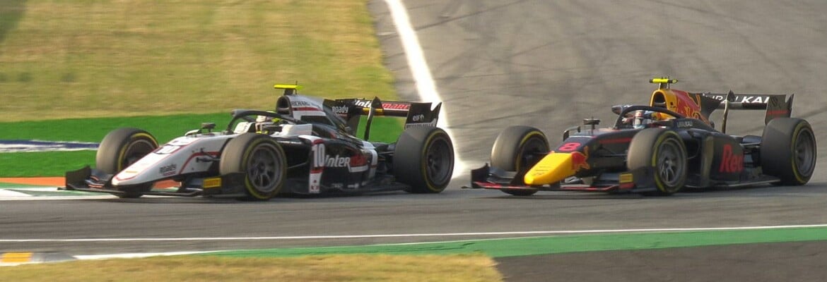 Pourchaire vence corrida tumultuada da F2 na Itália