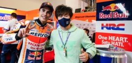 Foto: Tsunoda visita MotoGP e conhece Marc Márquez, Pol Espargaró e Nakagami