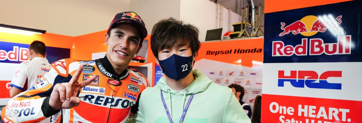 Foto: Tsunoda visita MotoGP e conhece Marc Márquez, Pol Espargaró e Nakagami
