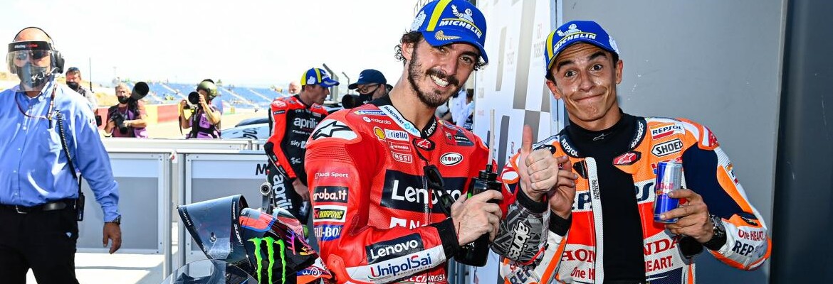 Bagnaia celebra vitória, mas crê que Márquez tinha “ritmo um pouco melhor”
