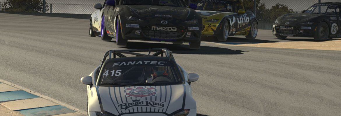 MX5 Cup: Enzo Sampaio e Charles Sartori vencem na abertura em Laguna Seca