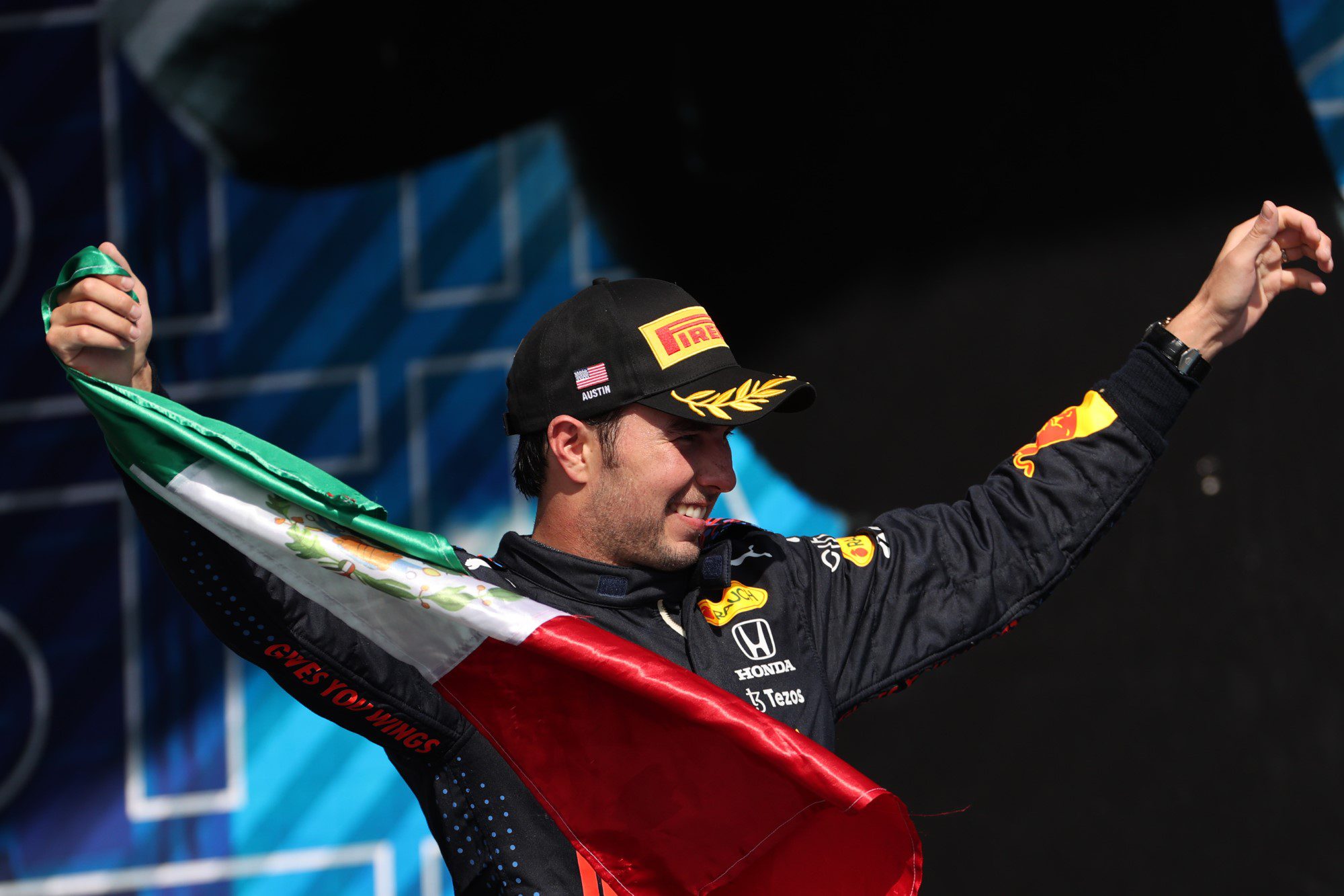 Sergio Perez, Pódio. GP dos EUA, Circuito das Américas, F1 2021