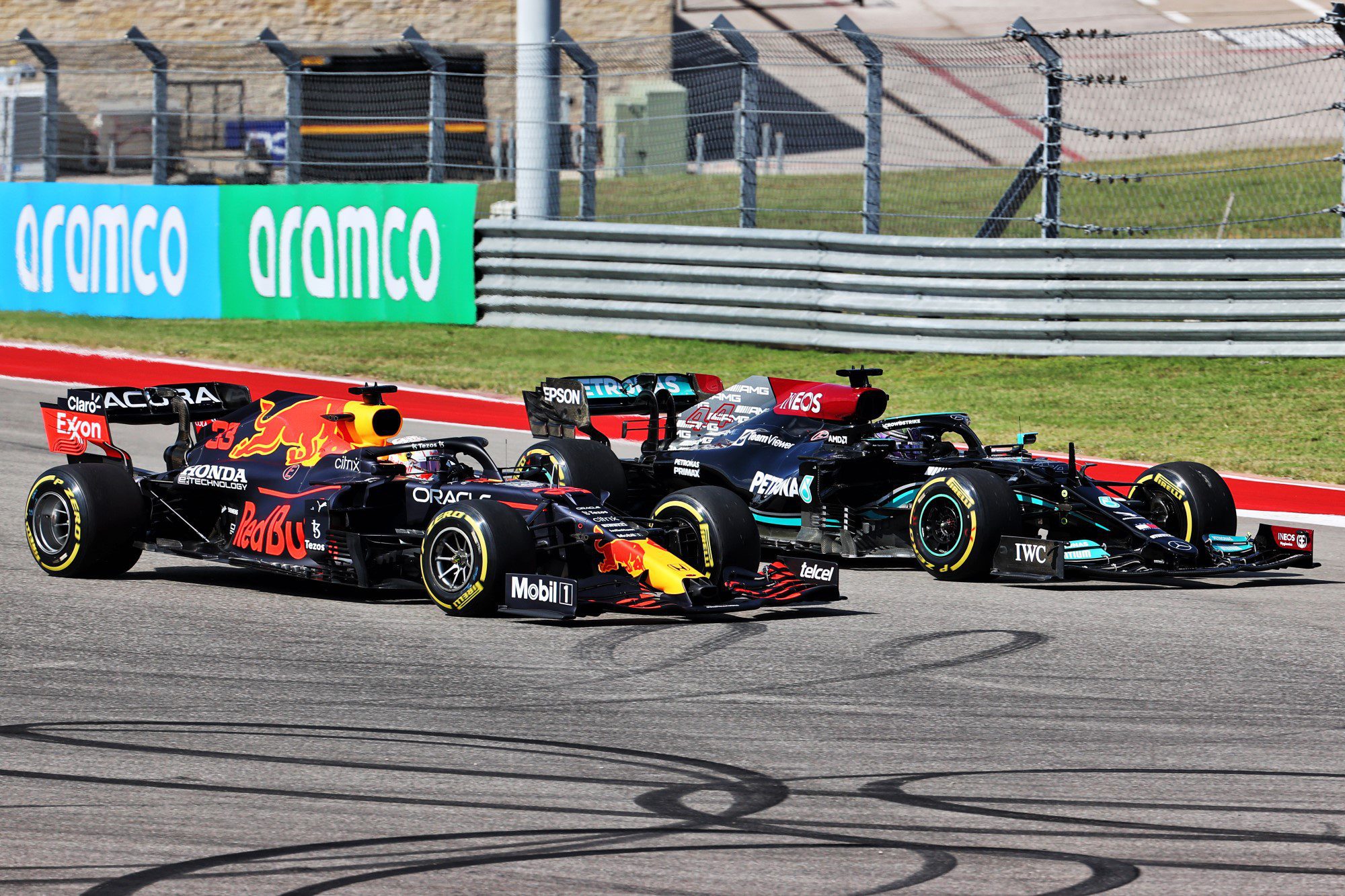 Max Verstappen e Lewis Hamilton, Largada, GP dos EUA, Circuito das Américas, F1 2021