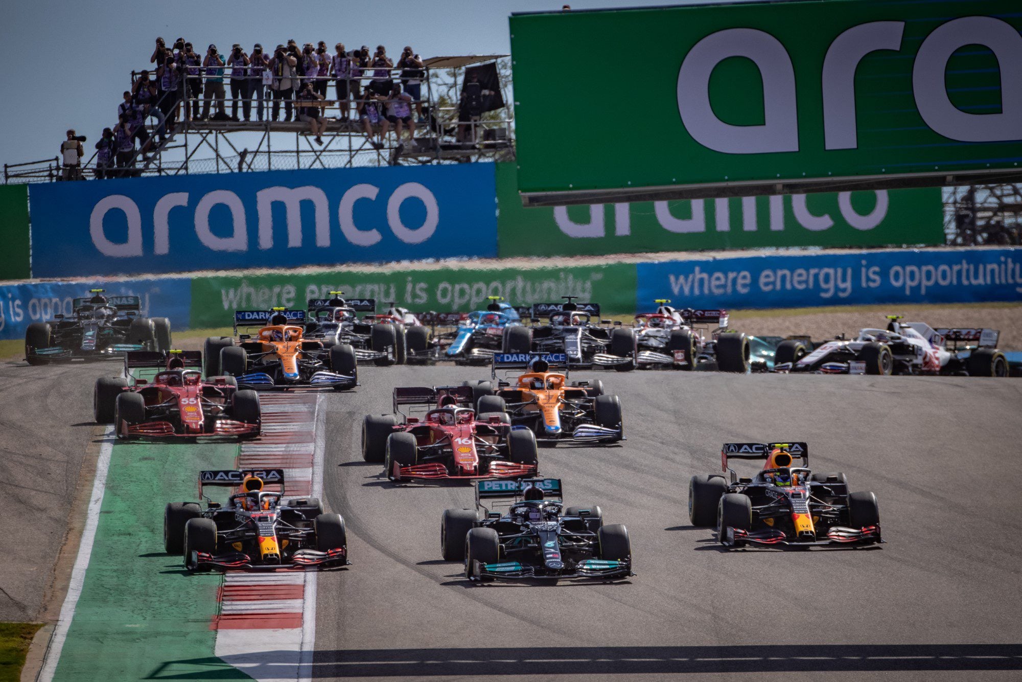 Max Verstappen e Lewis Hamilton, Largada, GP dos EUA, Circuito das Américas, F1 2021