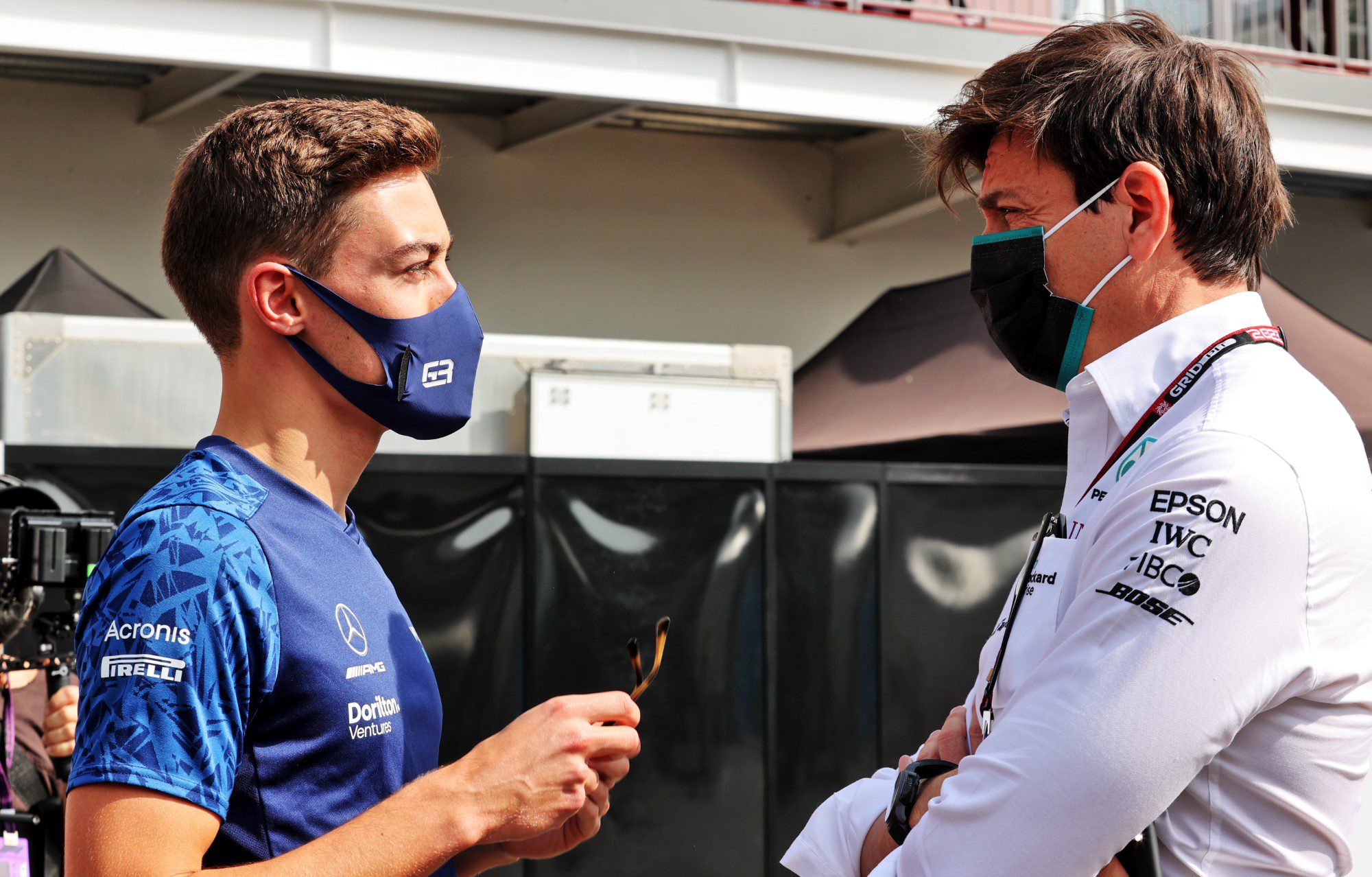 George Russell e Toto Wolff, Mercedes, GP do México, F1 2021, Hermanos Rodríguez