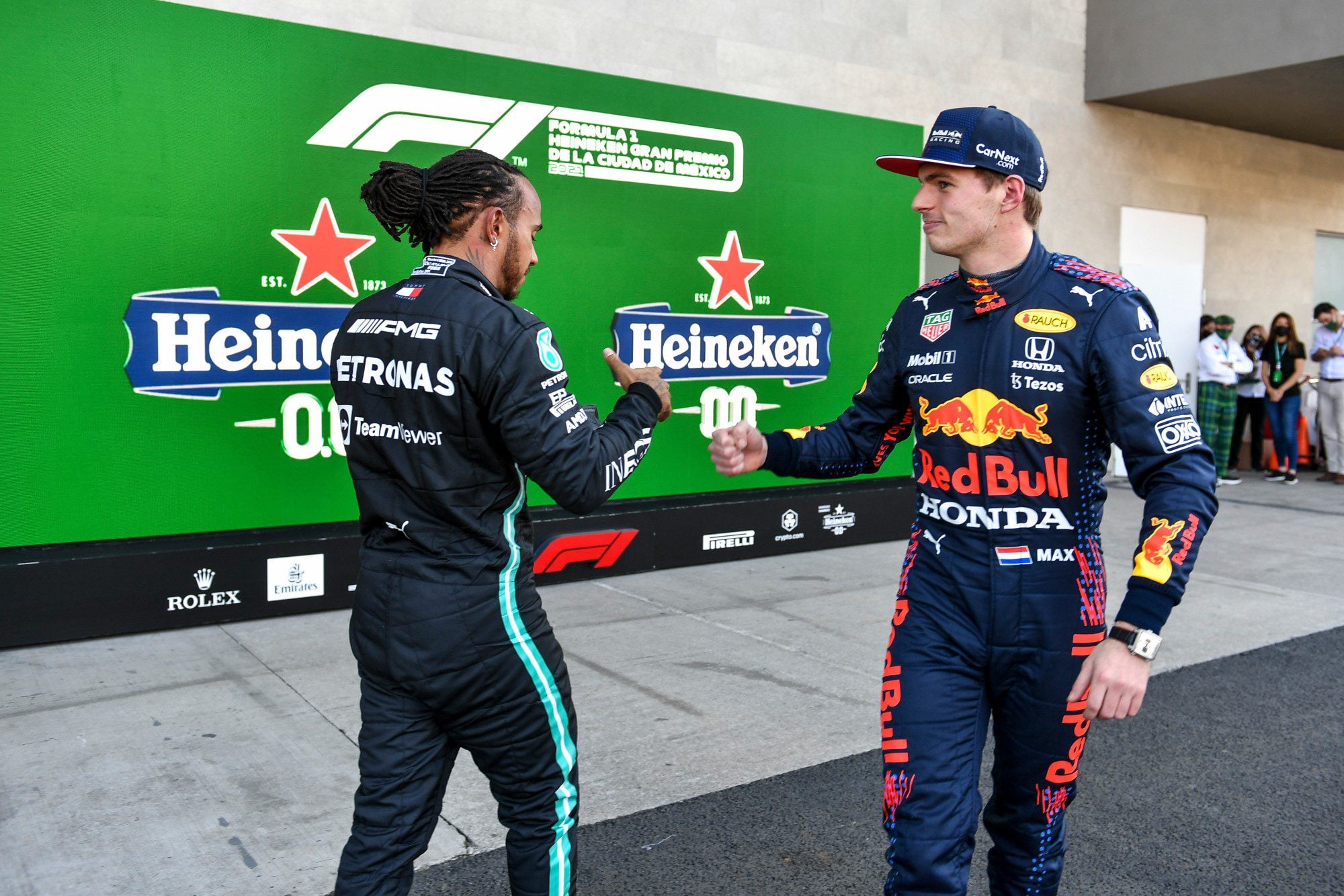 Lewis Hamilton e Max Verstappen, GP do México, F1 2021, Hermanos Rodríguez