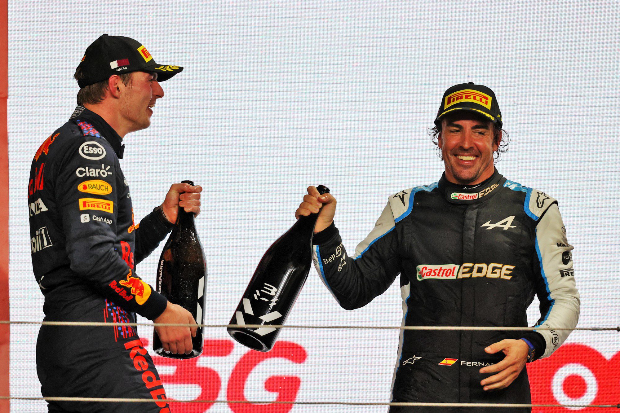 Fernando Alonso e Max Verstappen, GP do Catar, Losail, F1 2021