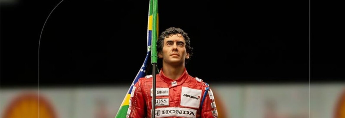 Na semana do GP de São Paulo, Iron Studios apresenta estátua de Ayrton Senna em vitória histórica