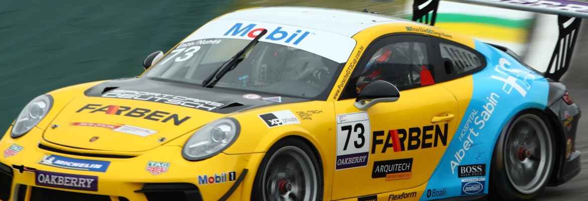 Porsche Cup: Enzo Elias faz excelente corrida de recuperação e garante o pódio para a equipe Farben na preliminar da F1 em Interlagos