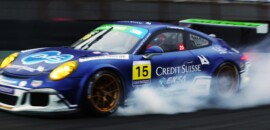 Porsche GT3 Cup: Leo Sanchez abre evento preliminar da F1 liderando em sua classe e em quarto no geral