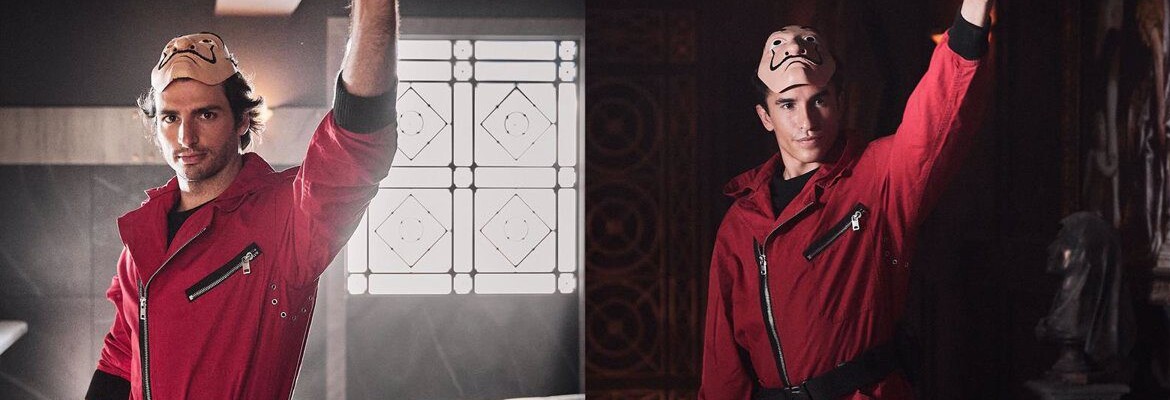 Marc Márquez e Carlos Sainz Jr fazem ‘pontinha’ em La Casa de Papel; assista