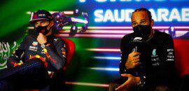 Pela primeira vez no ano, Verstappen e Hamilton estarão juntos na coletiva de imprensa da F1