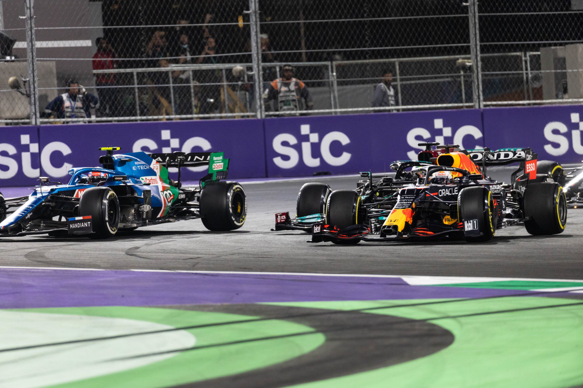 Lewis Hamilton, Max Verstappen e Esteban Ocon, GP da Arábia Saudita, Jeddah, F1 2021