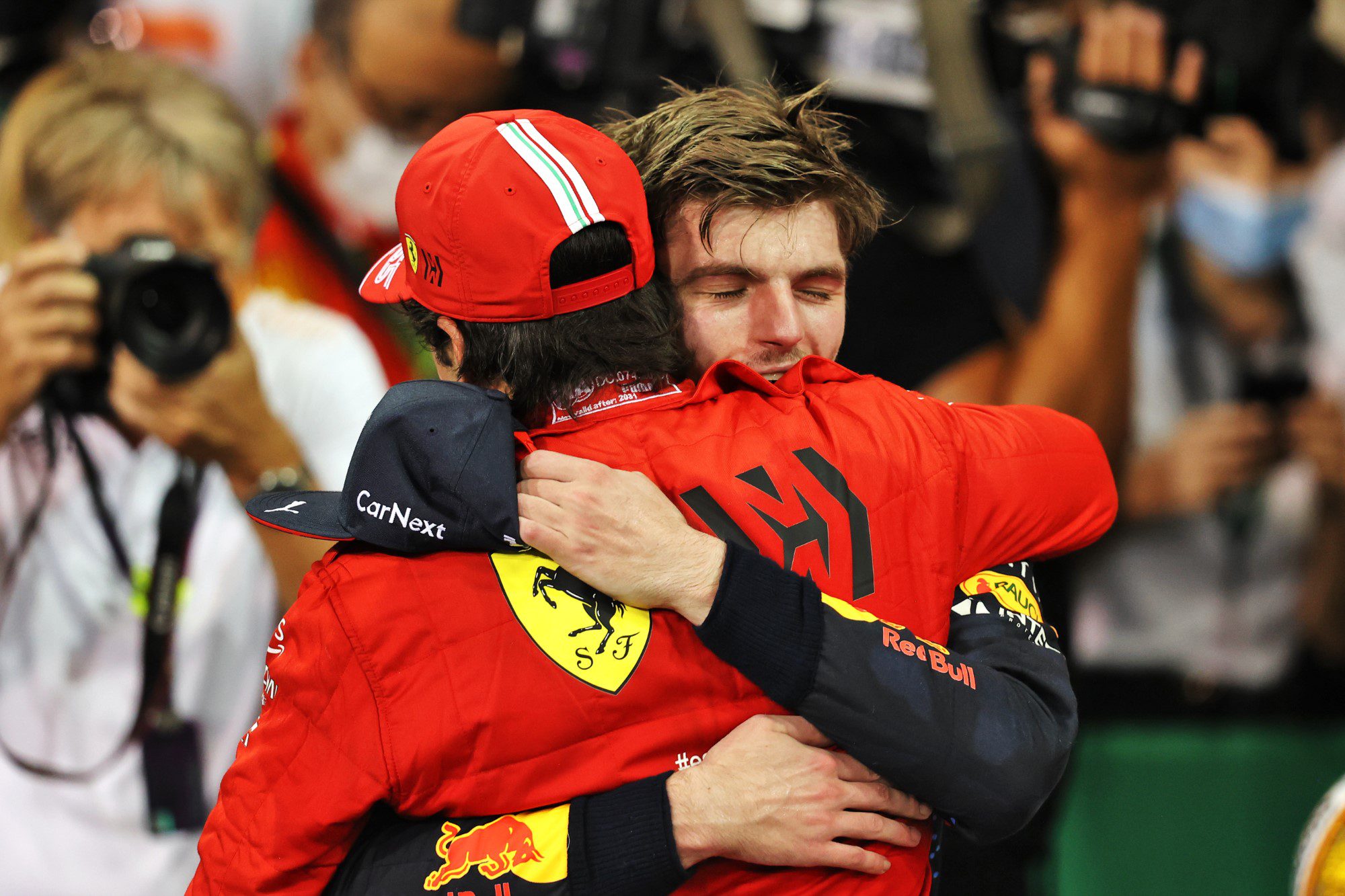 Carlos Sainz Jr e Max Verstappen, Campeão, GP de Abu Dhabi, Yas Marina, F1 2021