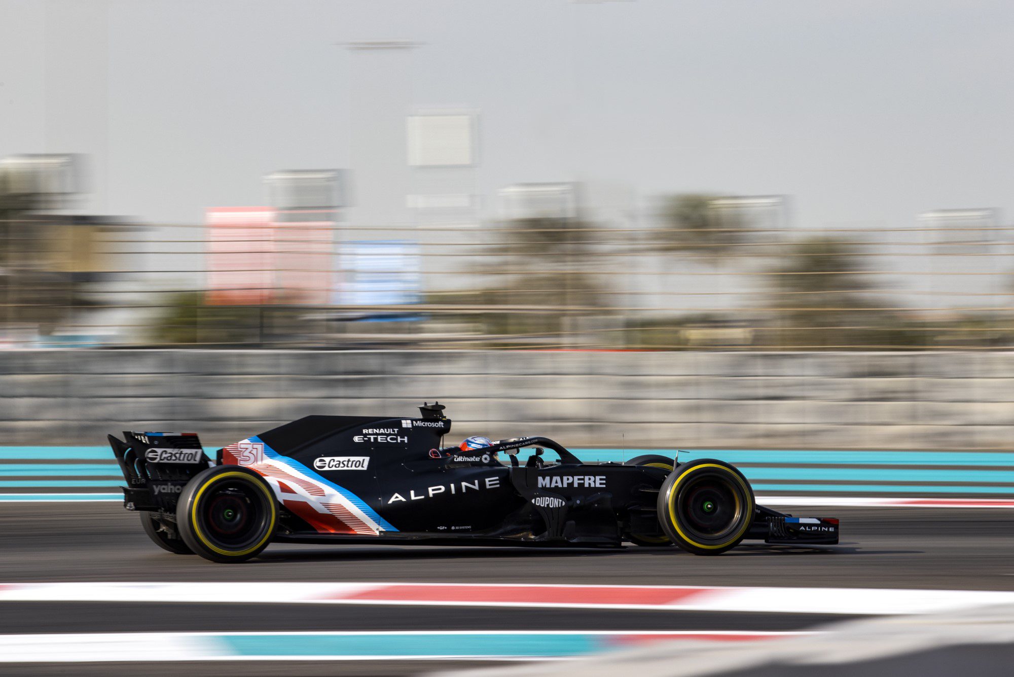 Esteban Ocon, Alpine, Testes Abu Dhabi, F1 2021