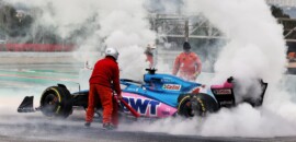 Teste da Alpine F1 termina com apenas 12 voltas após incêndio no carro