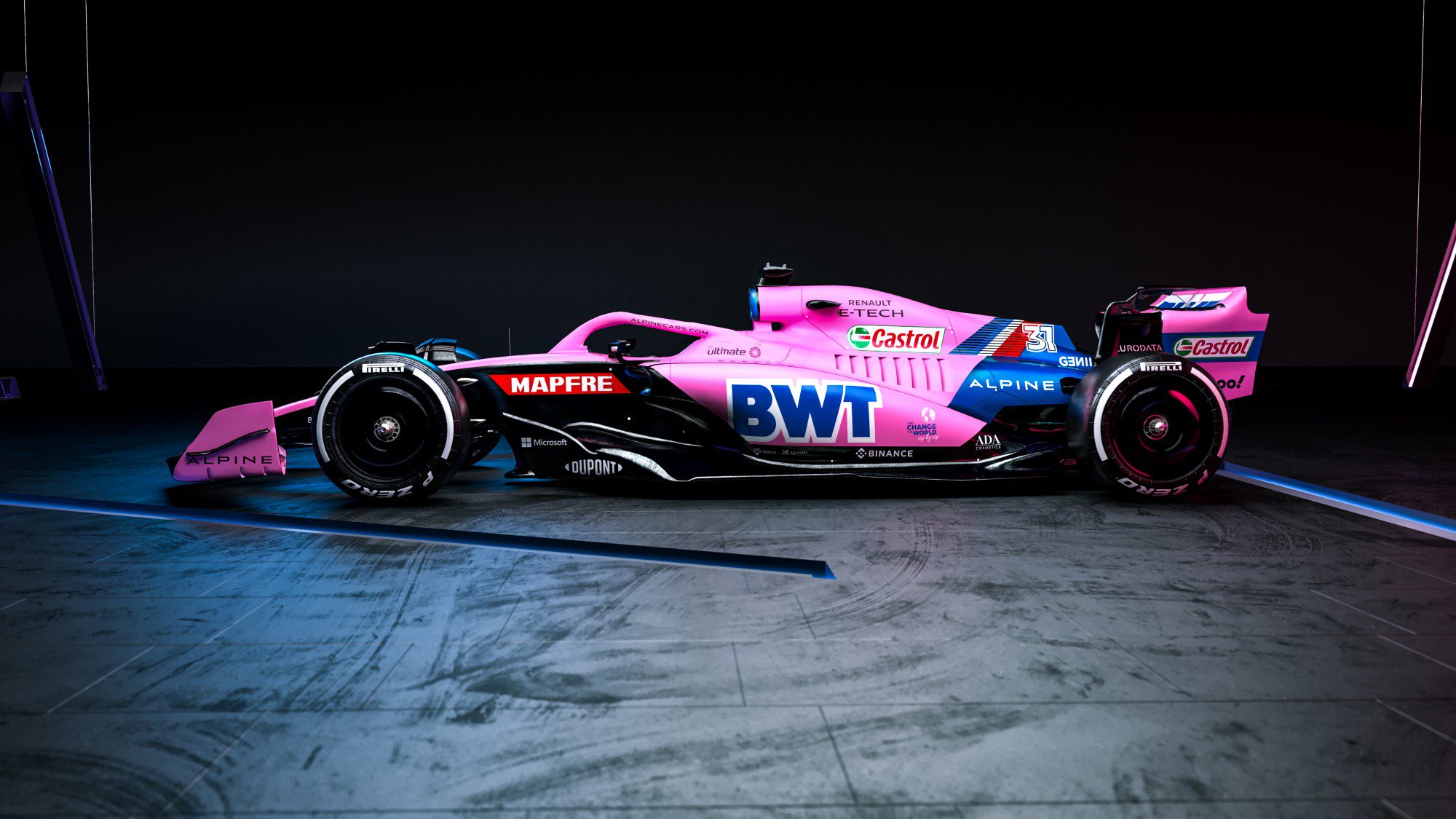 Galeria: confira o A522 azul e o rosa da Alpine para a F1 2022 Alpine A522 F1 2022