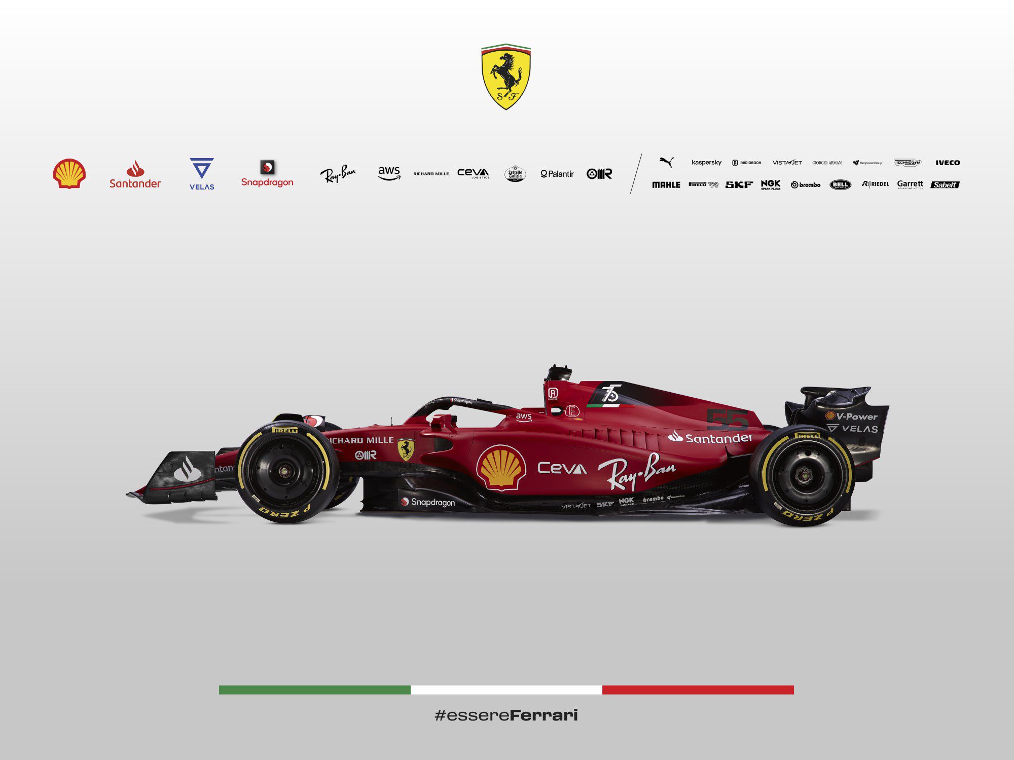 Galeria: confira as imagens do Ferrari F1-75, relembrando os anos 90 da Scuderia Ferrari F1-75