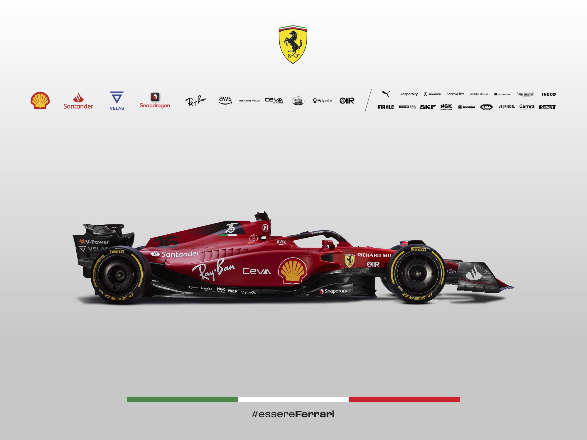 Galeria: confira as imagens do Ferrari F1-75, relembrando os anos 90 da Scuderia Ferrari F1-75