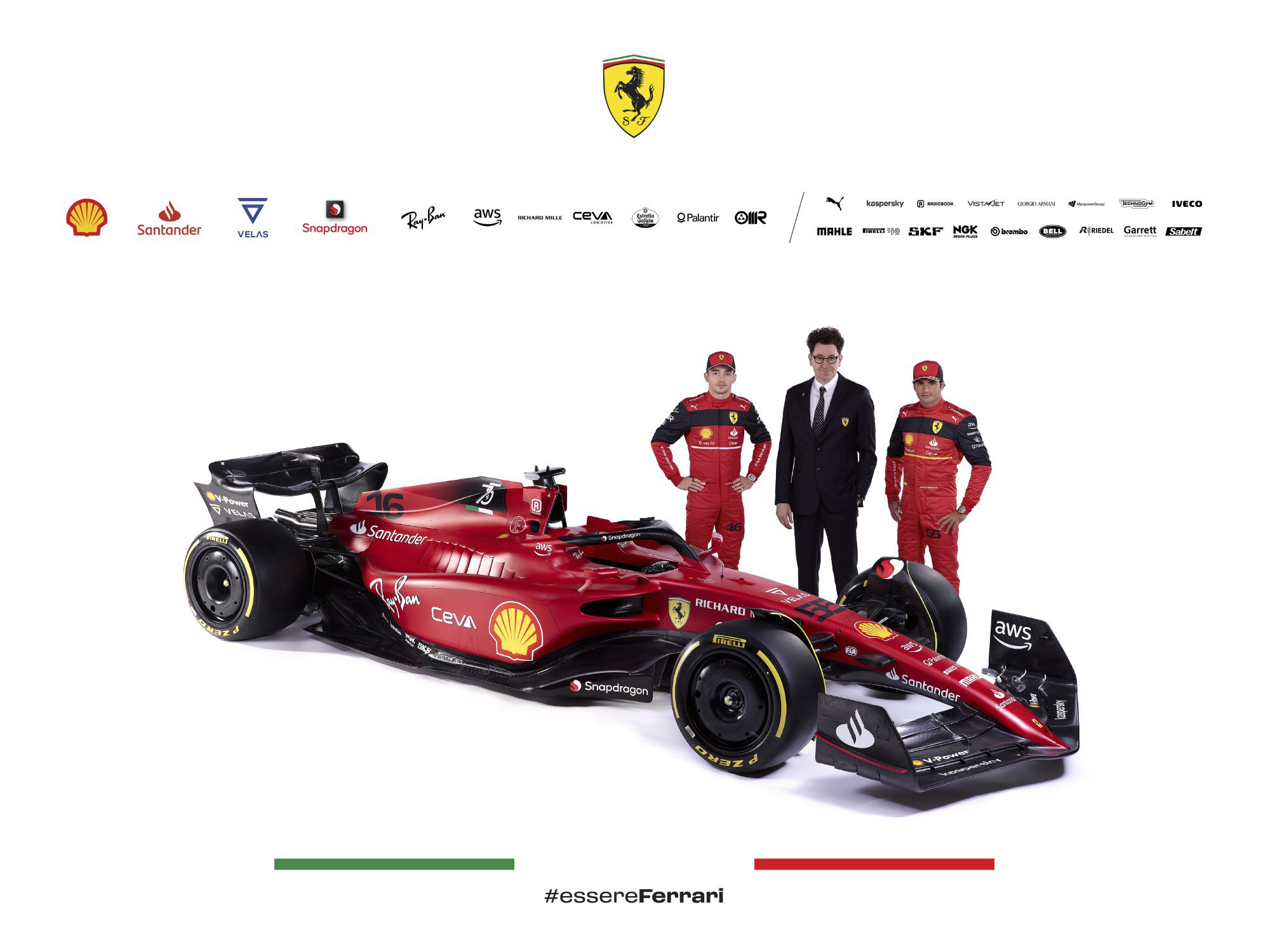 Galeria: confira as imagens do Ferrari F1-75, relembrando os anos 90 da Scuderia Ferrari F1-75