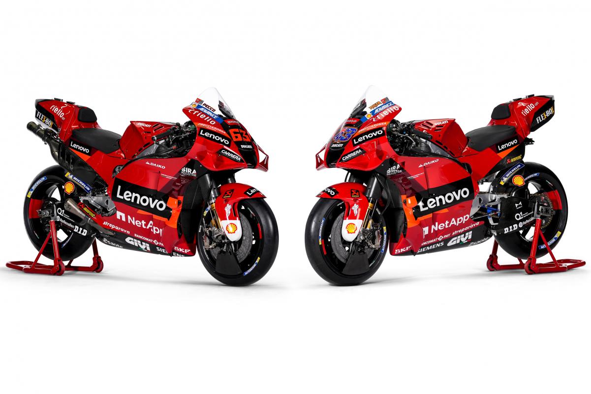 Francesco Bagnaia e Jack Miller (Ducati) - Apresentação Ducati MotoGP 2022