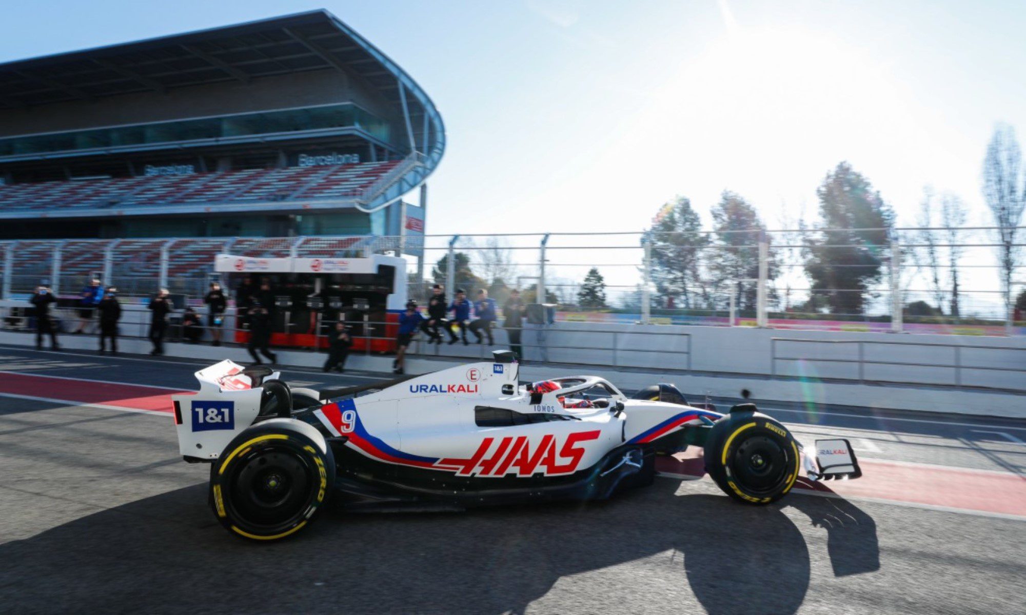 Haas mostra o verdadeiro VF-22 durante shakedown em Barcelona Haas VF-22