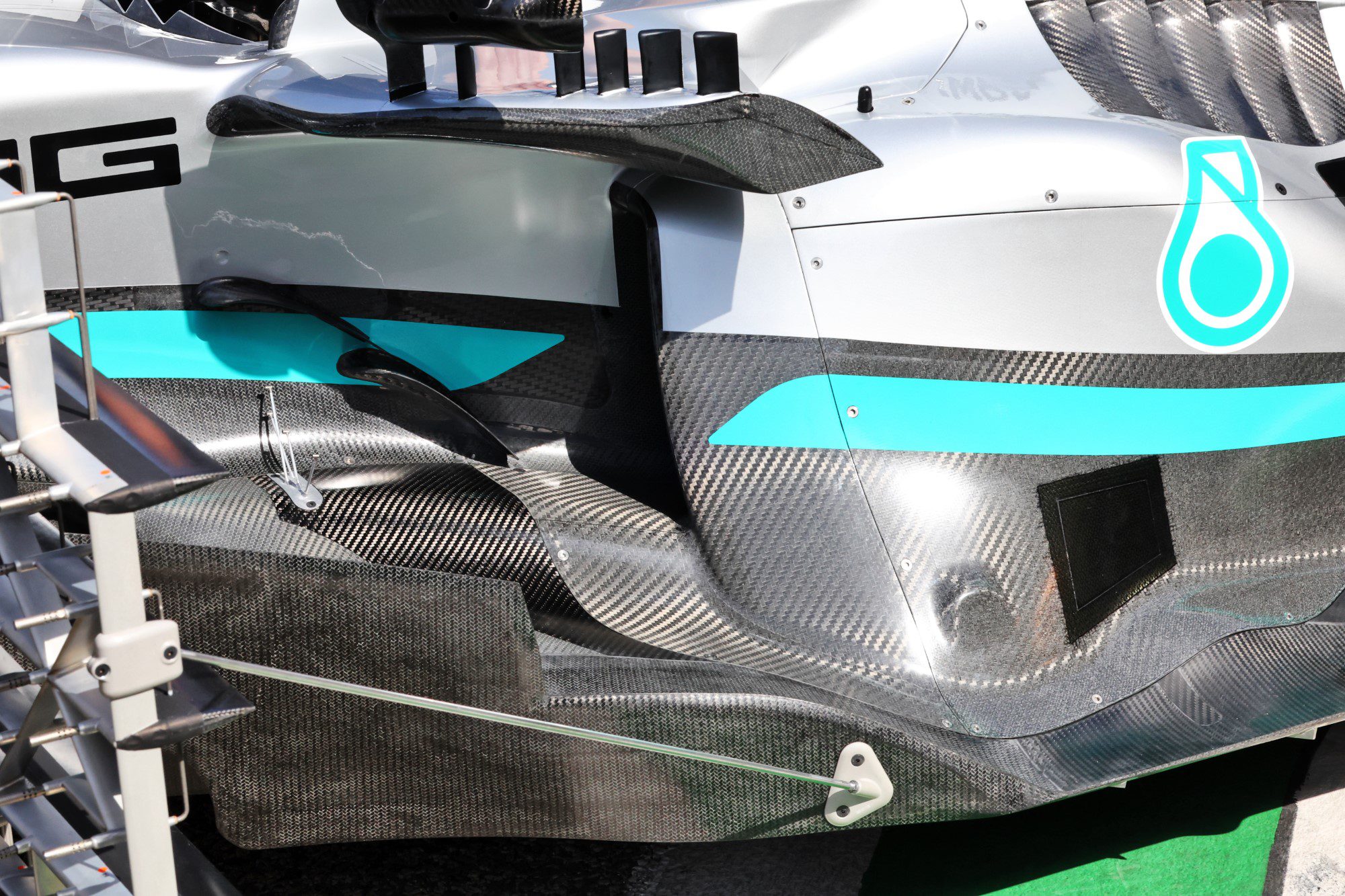 Fotos: Mercedes traz design radical do sipepod para os testes da F1 no Bahrein Mercedes W33, sidepods, F1 2022