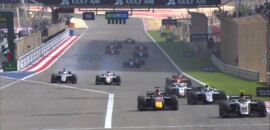 F2: Théo Pourchaire vence corrida 2 tumultuada no Bahrein