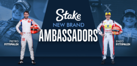 Stake.com recebe Pietro e Enzo Fittipaldi como representantes brasileiros da F1 e F2