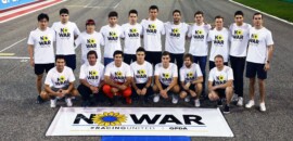 Foto: Pilotos da F1 se reúnem no Bahrein com camisetas contra guerra da Rússia