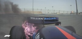 Após incêndio no carro, Latifi não participará dos testes desta sexta-feira na F1
