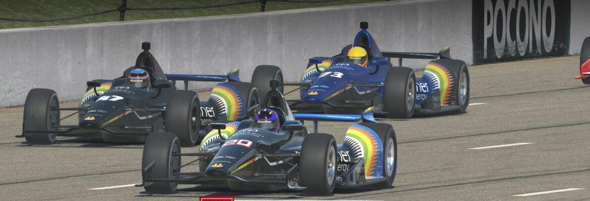 F1BC Indy Legacy: Leaner Energy YouRaceBR faz trinca com Souza, Sanchez e Martins em Pocono