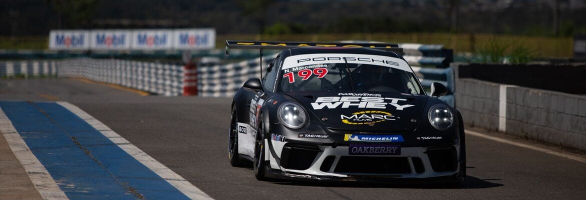 Marcondes domina classificação e faz melhor tempo da Porsche Cup com F1 em SP