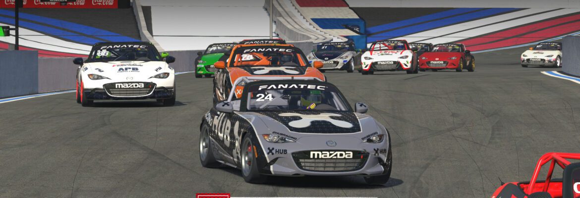 F1BC MX5 Cup: HUB Racing ganha força com vitórias de Gelson Xavier e Jamison Sampaio em Charlotte