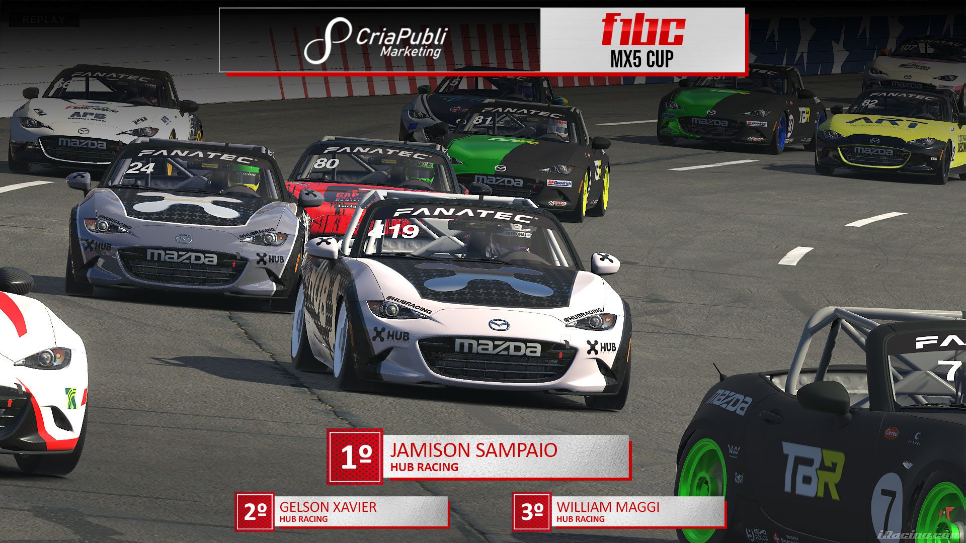 F1BC MX5 Cup: HUB Racing ganha força com vitórias de Gelson Xavier e Jamison Sampaio em Charlotte