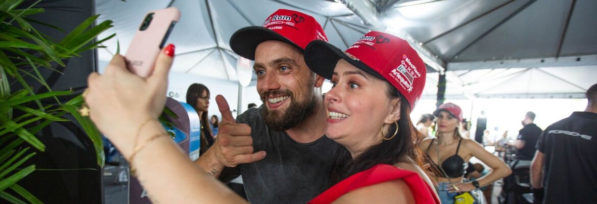Nervosismo e muito orgulho: esposa fala sobre estreia de Rafael Cardoso na Posche Cup