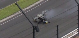 Indy 500: Herta perde controle do carro e capota durante o Carb Day