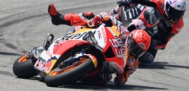 Márquez avisa Rins e Mir que para chegar ao limite na Honda é preciso cair