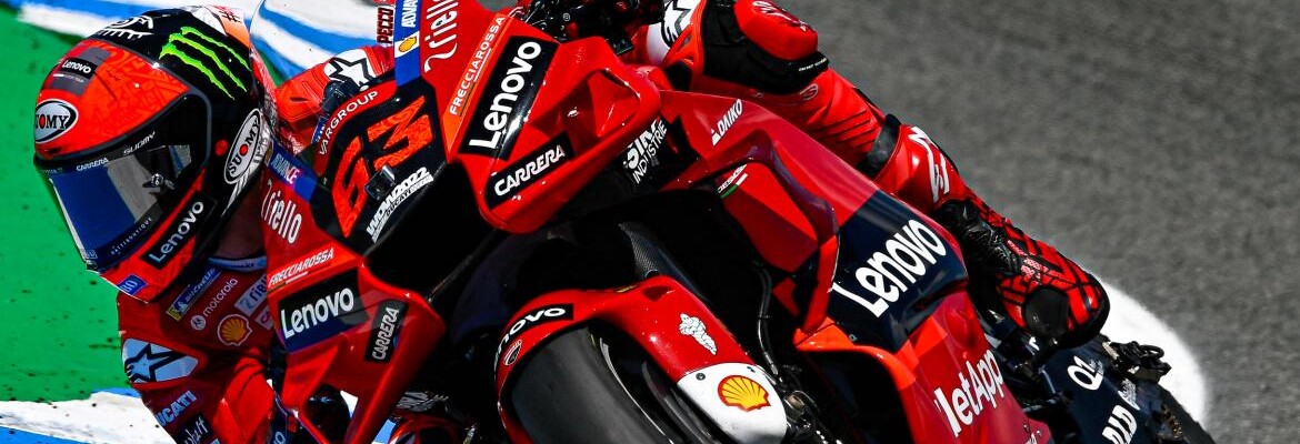 Bagnaia segura ritmo de Quartararo e triunfa na Espanha na MotoGP