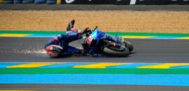 Rins relembra queda assustadora em Le Mans e se diz aliviado: “felizmente, estou bem”