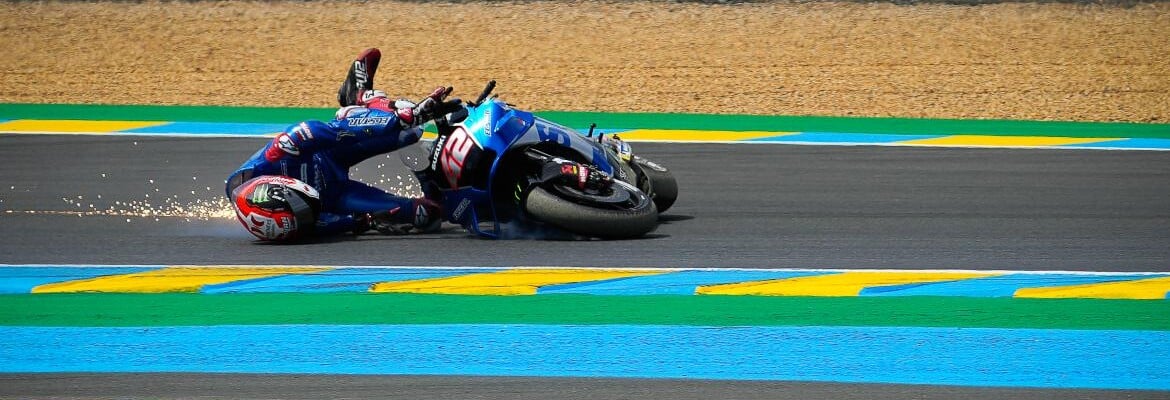 Rins relembra queda assustadora em Le Mans e se diz aliviado: “felizmente, estou bem”