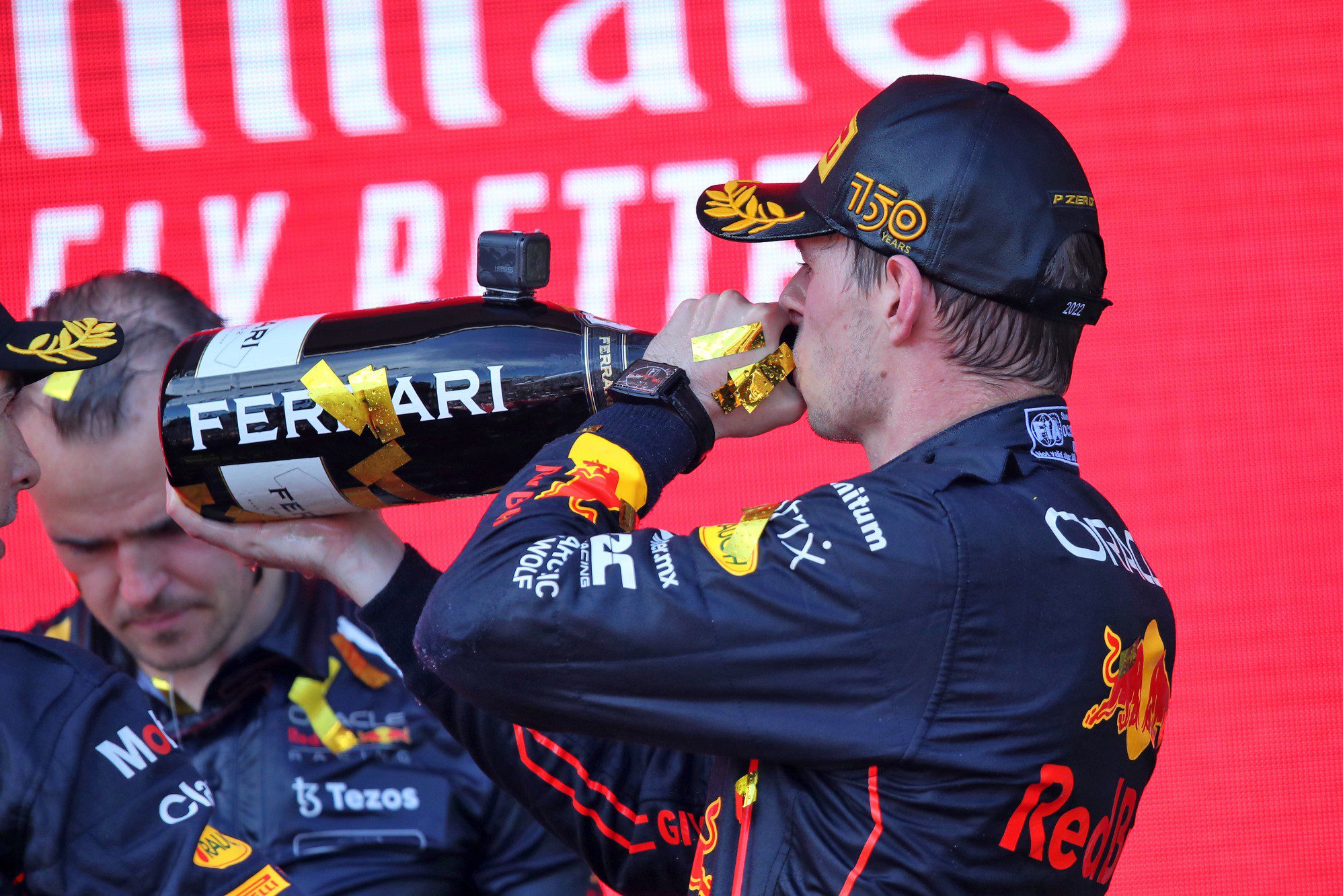 Galeria: confira as imagens da vitória de Verstappen no GP do Azerbaijão de F1 F1 2022, GP do Azerbaijão, Pódio