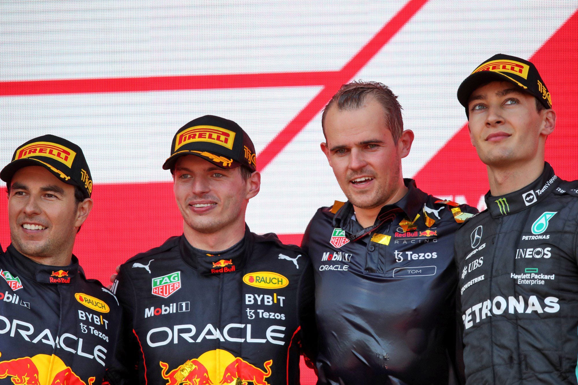 Galeria: confira as imagens da vitória de Verstappen no GP do Azerbaijão de F1 F1 2022, GP do Azerbaijão, Pódio