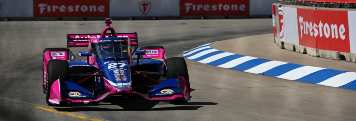 Rossi lidera segundo treino conturbado da Indy em Detroit