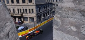 Pérez impõe ritmo e lidera primeiro treino livre da F1 no Azerbaijão
