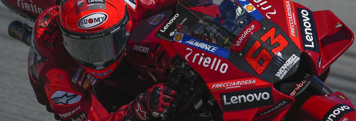 Bagnaia crava recorde da pista e lidera tríade da Ducati na sexta na Alemanha