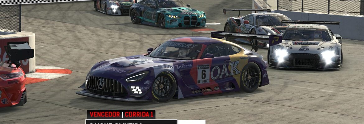 F1BC GT3 iRacing: Long Beach testou os pilotos na estreia, e teve vitórias de Caique Oliveira (ORT) e Rafael Garcia (YouRaceBR)