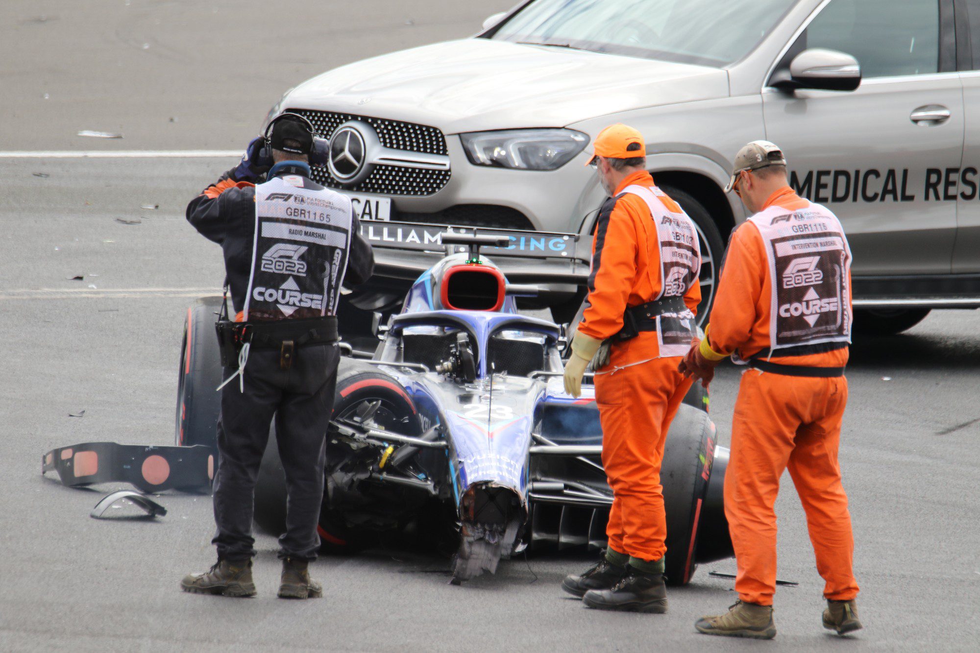 Galeria: o acidente impressionante de Guanyu Zhou pelas lente de Jorge Sá F1 2022, GP da Inglaterra, Zhou