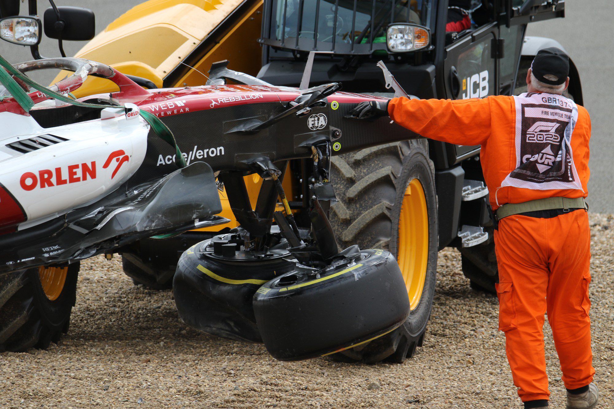 Galeria: o acidente impressionante de Guanyu Zhou pelas lente de Jorge Sá F1 2022, GP da Inglaterra, Zhou