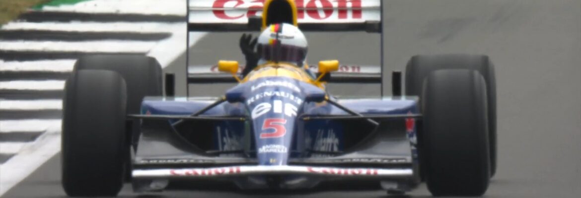 Vídeo: Vettel faz exibição com Williams campeã de Mansell em Silverstone Vídeo: Vettel faz exibição com Williams campeã de Mansell em Silverstone
